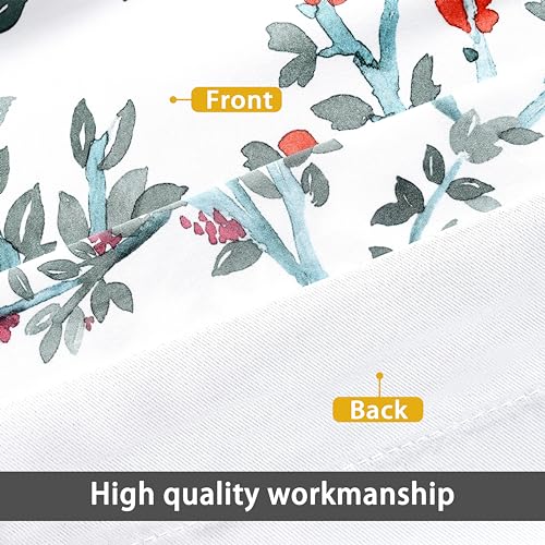 Driftaway 817684023979 Jasmine Tie Up Watercolor Branch Botanical Lined Thermal Insulated Room Darkening Energy Saving Window Adjustable Balloon Curtain Shade thumb #3