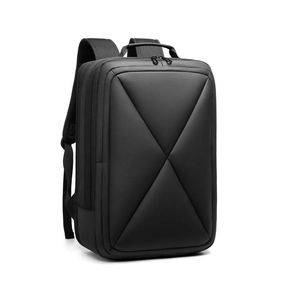 Mens Laptop Backpack 15.6 inch,Black Business Travel Water Repellent Bag with USB Charging Port