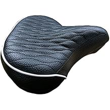 Made in Taiwan, Fito GSW Beach Cruiser Comfort Retro City Bicycle Saddle Seat, Black White Trim