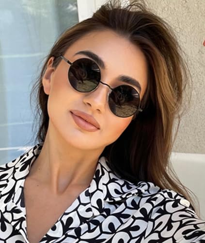 Hippie Round Sunglasses Women Men Circle Glasses Classic Shades for Party SY6001 - Main Image