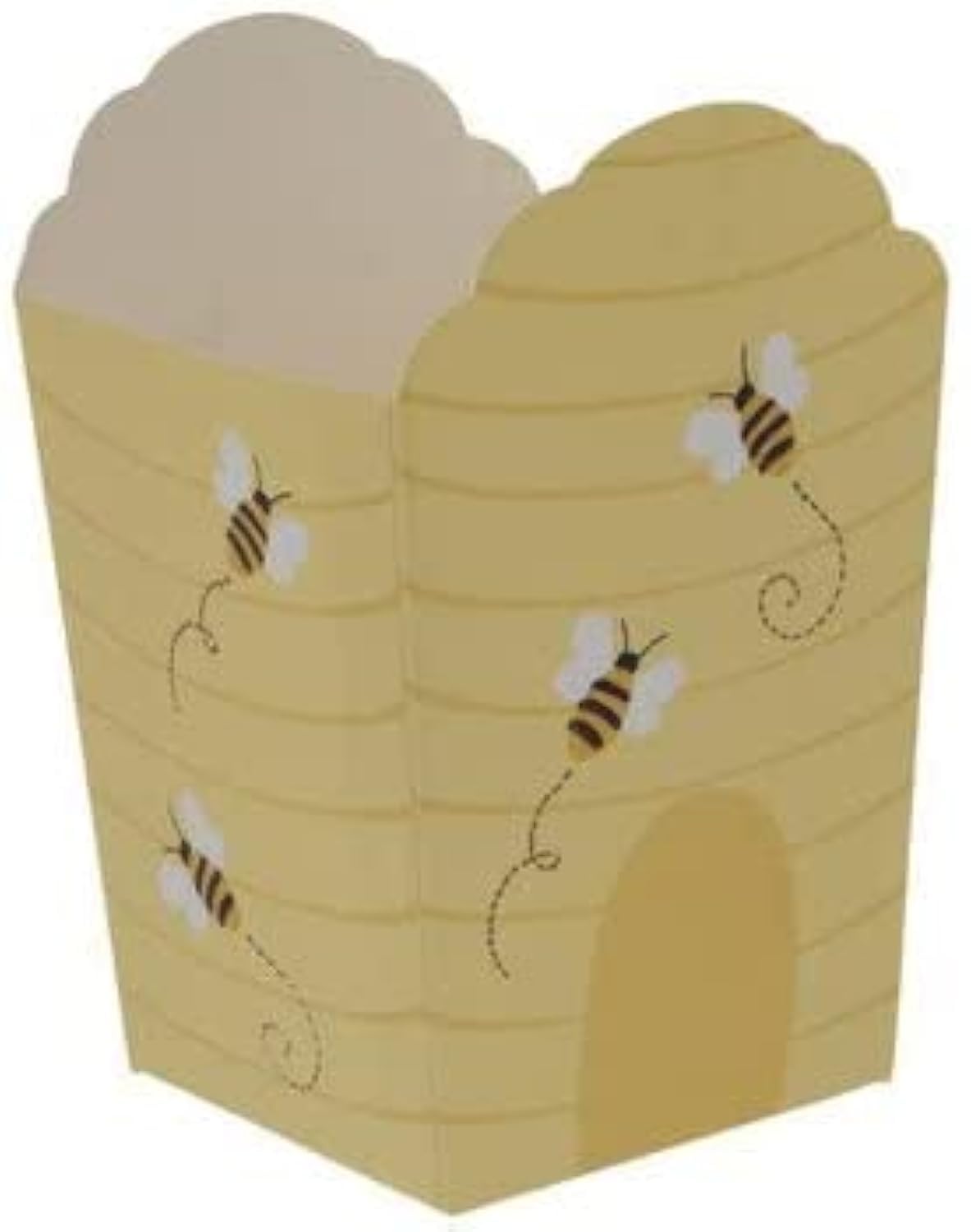 Holiday Decor Beehive and Bumblebees Loot Party Favor Boxes - 8 Count - 3 x 4.875 Inch Assembled