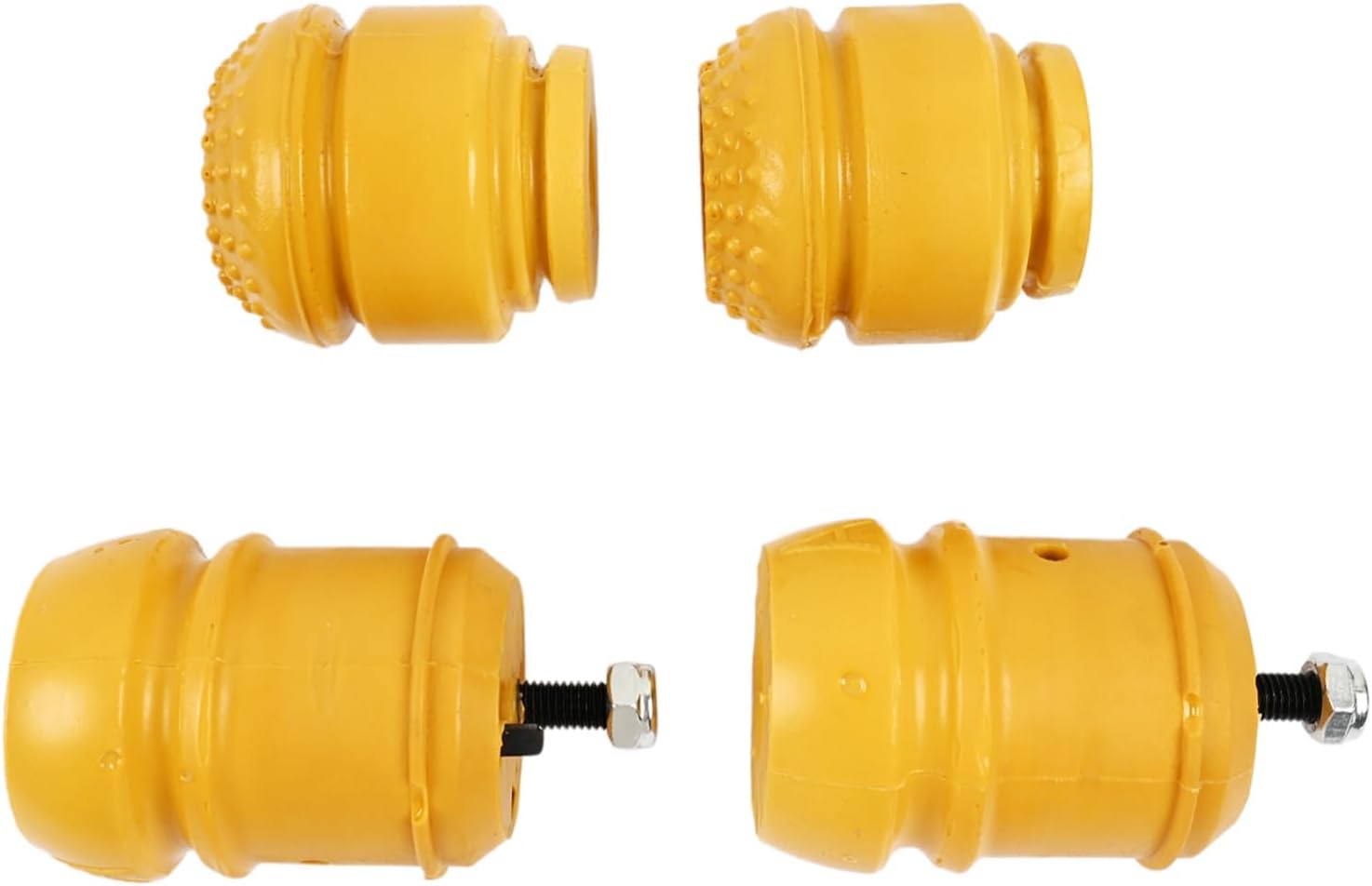 4Pcs Front & Rear Bump Stops Compatible with Ford F-250 F-350 Super Duty 2011-2022 Suspension Leaf Spring Bumpers Buffer Replaces DC3Z-3020-B 7C3Z-4730-A 5C3Z-4730-AA 5C3Z3020DA