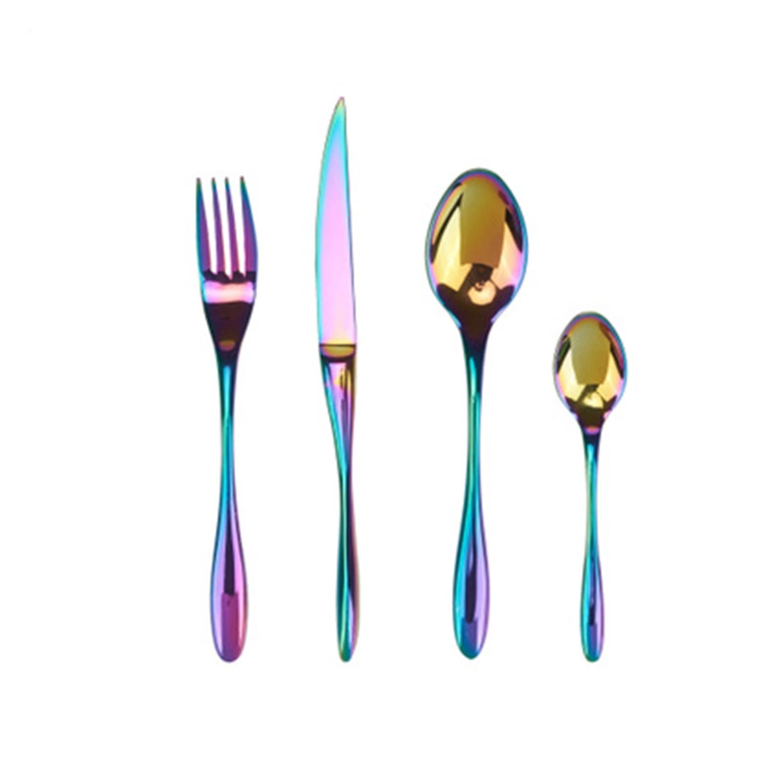 Party 18/10 Eco Friendly Acciaio Inox Posate Set Oro Cena Coltello Forchetta Cucchiaio Cucina Stoviglie Set di Stoviglie 4 Pezzi/Set Eccezionale