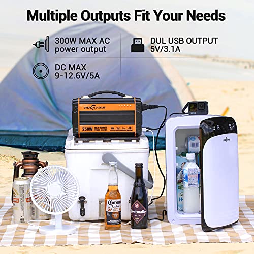 ROCKPALS 250Watt Portable Generator Rechargeable Lithium Battery Pack