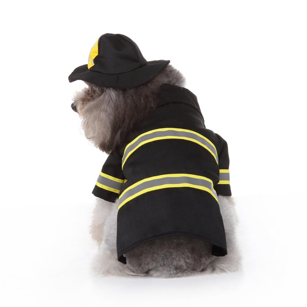 POPETPOP 1 set abbigliamento per animali domestici ha Babbo Natale Costume di Babbo Natale Cappello Cane Cosplay Babbo Natale Vestito Animali Domestici Costume da pompiere Pet Dog Vestiti Performance