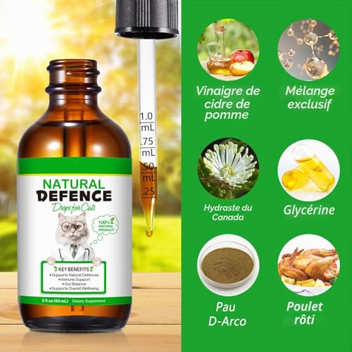 Antibiotique Naturel pour Chats 60ml – Soutient Le Système Immunitaire & Santé Osseuse, Soulage Les Allergies, Problèmes d’Oreilles, Urinaires & Peau – Absorption Rapide – Toutes Races & Âges – vue 2