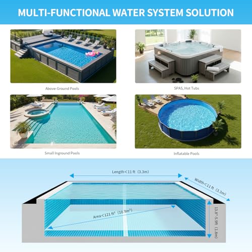 Image of VERVEWAVE Handheld Hot Tub Vacuum, Cordless Small Pool Vacuum for Above Ground Pool with 3 Brush Heads & LED Light, Rechargeable Spa Vacuum Up to 90Mins Runtime, Ideal for Cleaning Small Debris Types