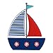 PatchMommy Patch Écusson Brodé Thermocollant en Forme de Bateau à Voile Voilier - Pièce Brodée à Coudre ou Coller au fer à Repasser pour Enfant et Bébé