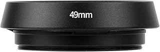 BGNing Camera Lens Hood Aluminium Lens Oblique Cover Internal Thread Hood Compatible with Leica/Sony/SLR Cameras (49mm Black)