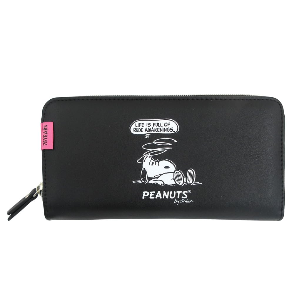 Amazon.co.jp: スヌーピー 長財布 75th ブラック : ファッション