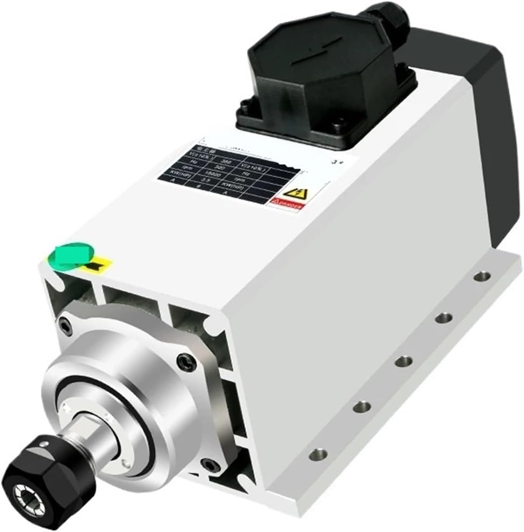 2.2/3.5KW air-cooled square spindle motor 220V 380V 18000rpm 300Hz 4 bearings(A2 2.2kw 220V)