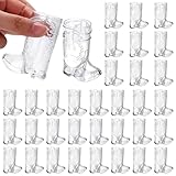 Aodaer 36 Pieces 1 OZ Clear Cowboy Boot Shot Glasses Mini Plastic Boot Shot Cups Western Cowboy Glasses Reusable Beer Mugs for Cowgirl Party Decorations Birthday Bachelorette Party Favors