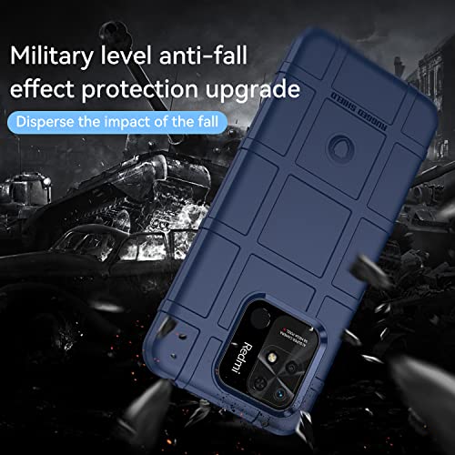 Ccsmall Case For Xiaomi Redmi 10A, Heavy Duty Shockproof Absorption Impact Resistant Protective Phone Case Bumper Rugged Cover For Xiaomi Redmi 10A Hd Blue #TOP6