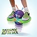 Geospace Original LED AIR POGO Jumper Deluxe with Motion-Activated Lights, Indoor or Outdoor Trick Bounce Board for Boys, Girls, Teens Ages 6+ or up to 160 lbs, Pump Included (Purple/Green)