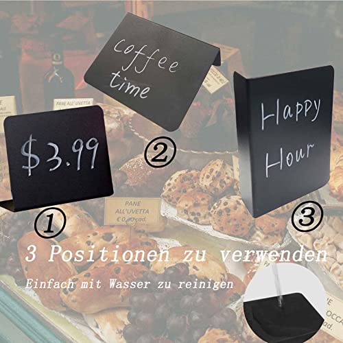 20 Pack Mini Chalkboard Signs Small Chalkboards - Black Plastic Boards Price Tags Stand For Writing Small Boards Erasable Reservation Signs Black Chalkboard Signs #TOP4