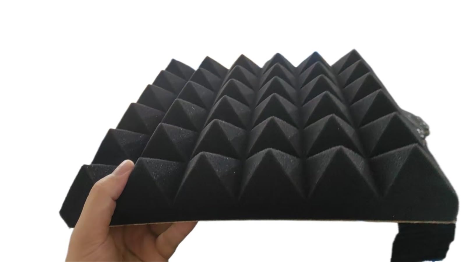 Pannelli autoadesivi in ​​schiuma fonoassorbente - Adesivi murali acustici Eggcrate for uso domestico, KTV, studi e riduzione del rumore Per smorzare il suono(Black 2,30cm X 30cm X 2.5cm)