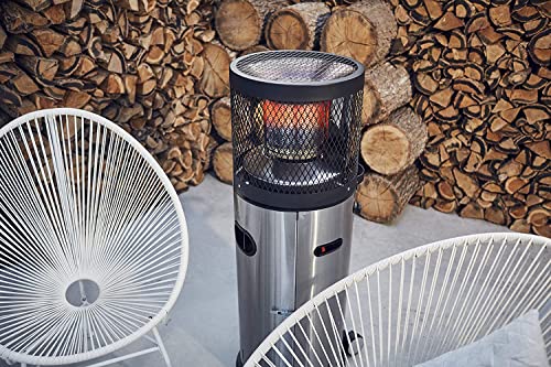 Enders Polo 2.0 Stufa A Gas Da Esterno - Stufa A Gas Radiante - Da Giardino Con Sistema Di Riflessione Endur - Ruote Di Trasporto E Protezione Antiribaltamento - Argento / Acciaio Inox #546033 - 2