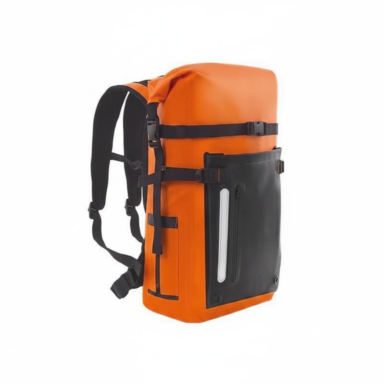 Zaino a Secco e Bagnato Resistente Zaino Impermeabile Traspirante Attrezzatura Outdoor per Escursionisti, Multicolore, Arancione E Nero, 50L