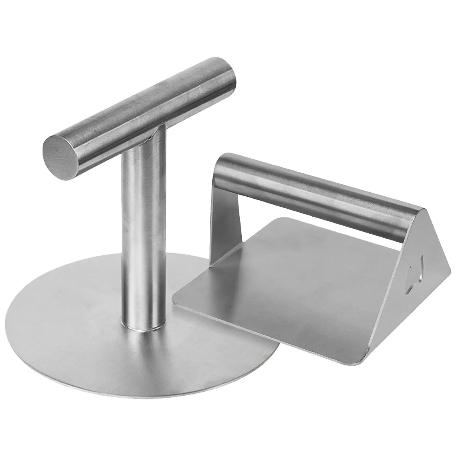 Hamburger-Patty-Maker, Edelstahl-Burgerpresse, rostfrei, Nicht klebrig, Steak, Smasher, Grillfleisch, Gemüseutensilien(Square)