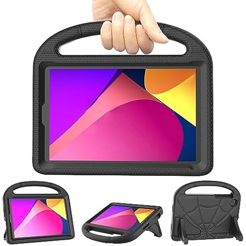 TCL Tab 8 LE Case for Kids(Model: 9137W, 2023 Released), Lainergie Lightweight Shockproof Kids Friendly Cover with Handle Kickstand for TCL Tab 8 LE Model: 9137W/ TCL Tab 8 WiFi Model: 9132X - Black Cover
