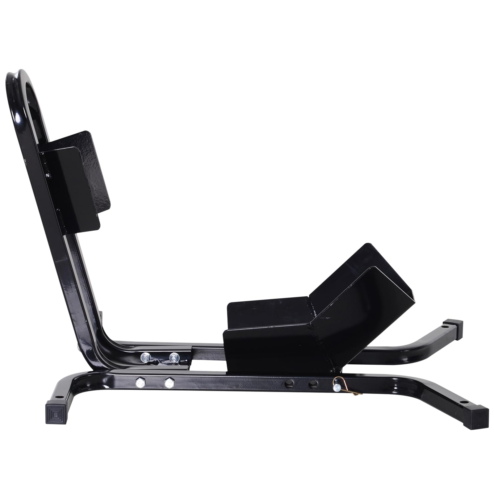 HOMCOM Caballete de Moto Delantera para Ruedas ∅43, 48, 53 cm Negro | Soporte para Rueda Delantera de Moto, Ajustable en 3 Niveles, Metal Robusto
