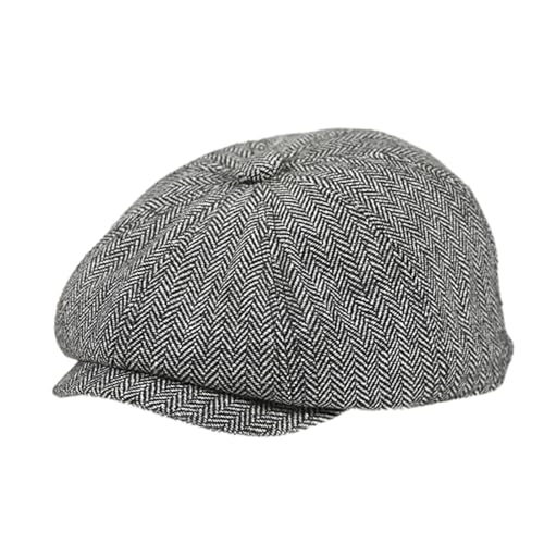 Thereisno Vintage Duckbill Cap Stylish Children Hat Retro Paperboys Cap Fashionable Hat Comfortable Wearing for Babies & Toddlers Black, Head circumference:50-52cm