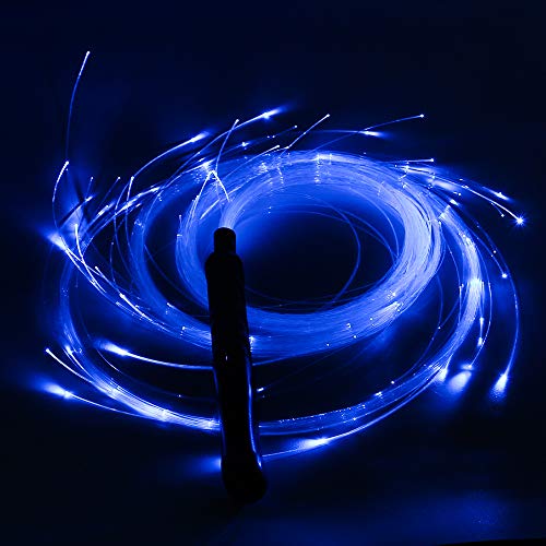 SAFEBAO LED Fiber Optic Whip Space Whip Rechargeable with 7 Colors and 4 Glowing Modes, Light whip Perfect for Dance Space,Parties,Light Shows,Music Festivals,Light Up Rave Toy