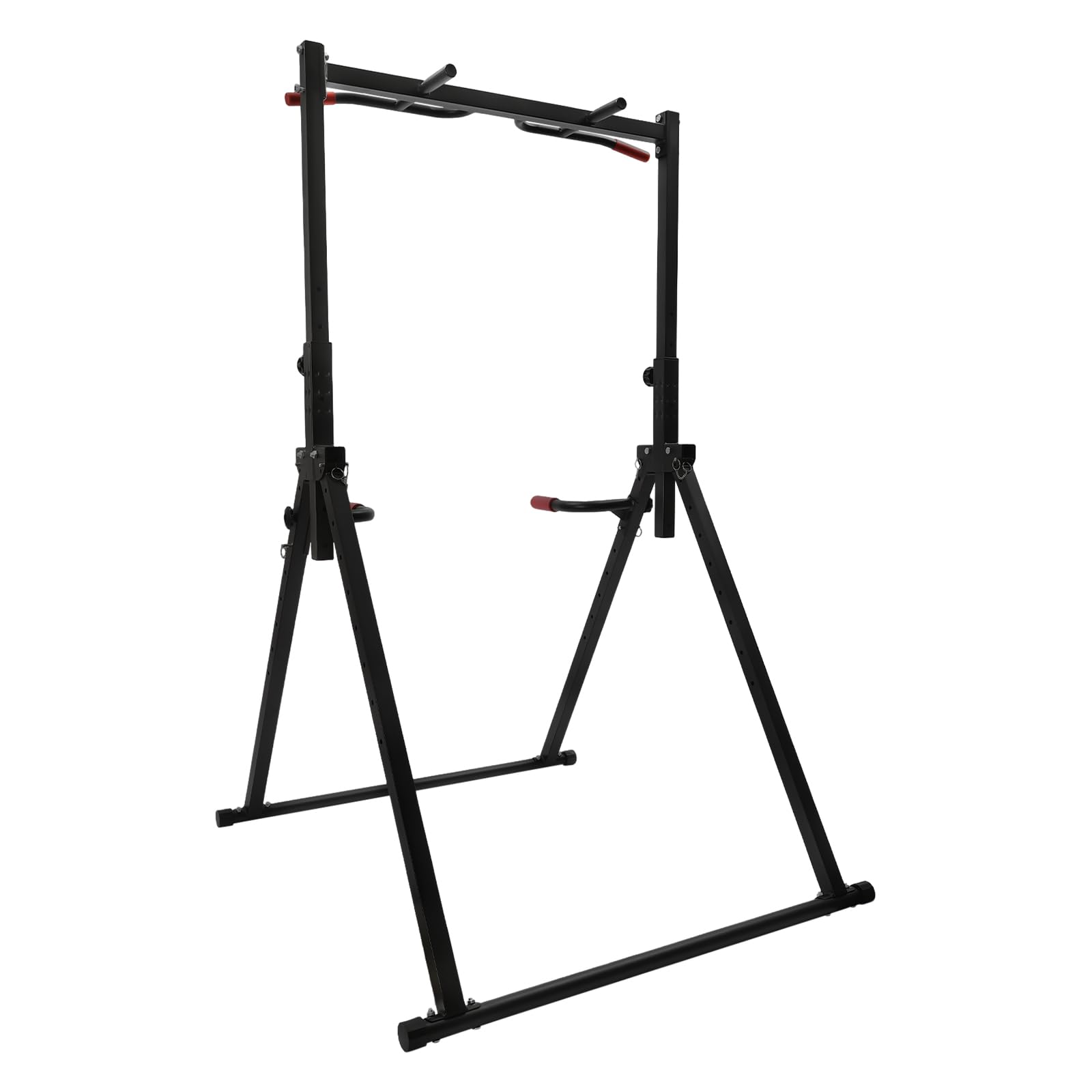 Folding Triangular Pull Up Station,440LBS Load Pull Up Bar for Home Gym Strength Training Equipment with Practical Pins Anti-slip Knobs,Adjustable Height Home Pull Up Bar for Living Rooms, Bedrooms, Gyms, Schools, Company
