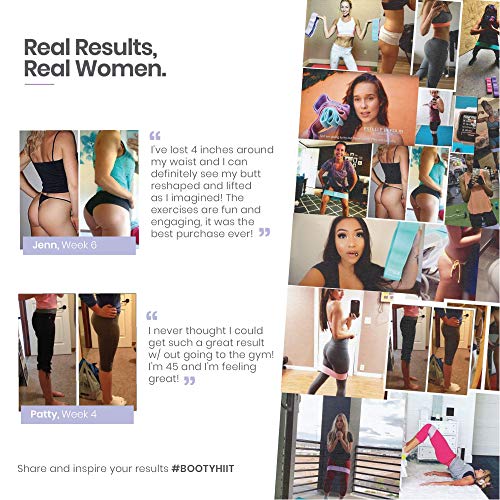 Booty Bands, Non Slip Resistance Bands for Legs and Butt, Workout Bands Exercise Bands Glute Bands for Women, 3 Pack - Workout & Superfood Guides Included