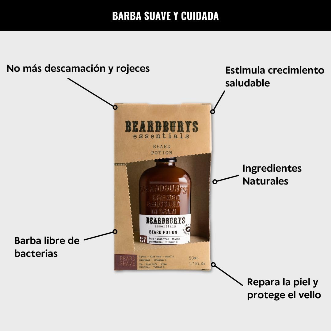 Essentials Skincare - Pack Cuidado Barba Hombre Diario | Incluye Limpiador Barba y Cara + Acondicionador Barba | Antiarrugas, sin Picores y Fórmula de Rápida Absorción