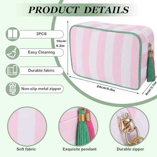 Bolsa para Mahjong americana con rayas y cremallera miniatura 2