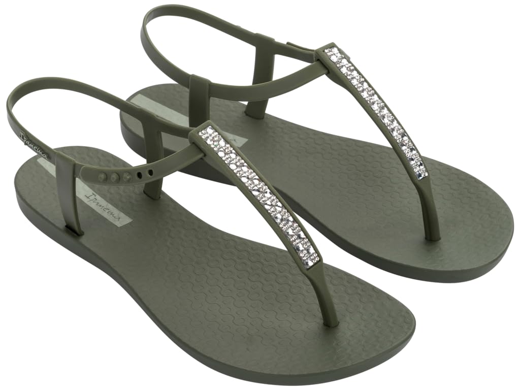 Ipanema Women's Class Chic FEM Sandals, Green/Crystal, 39 EU, Green Crystal, 7 UK