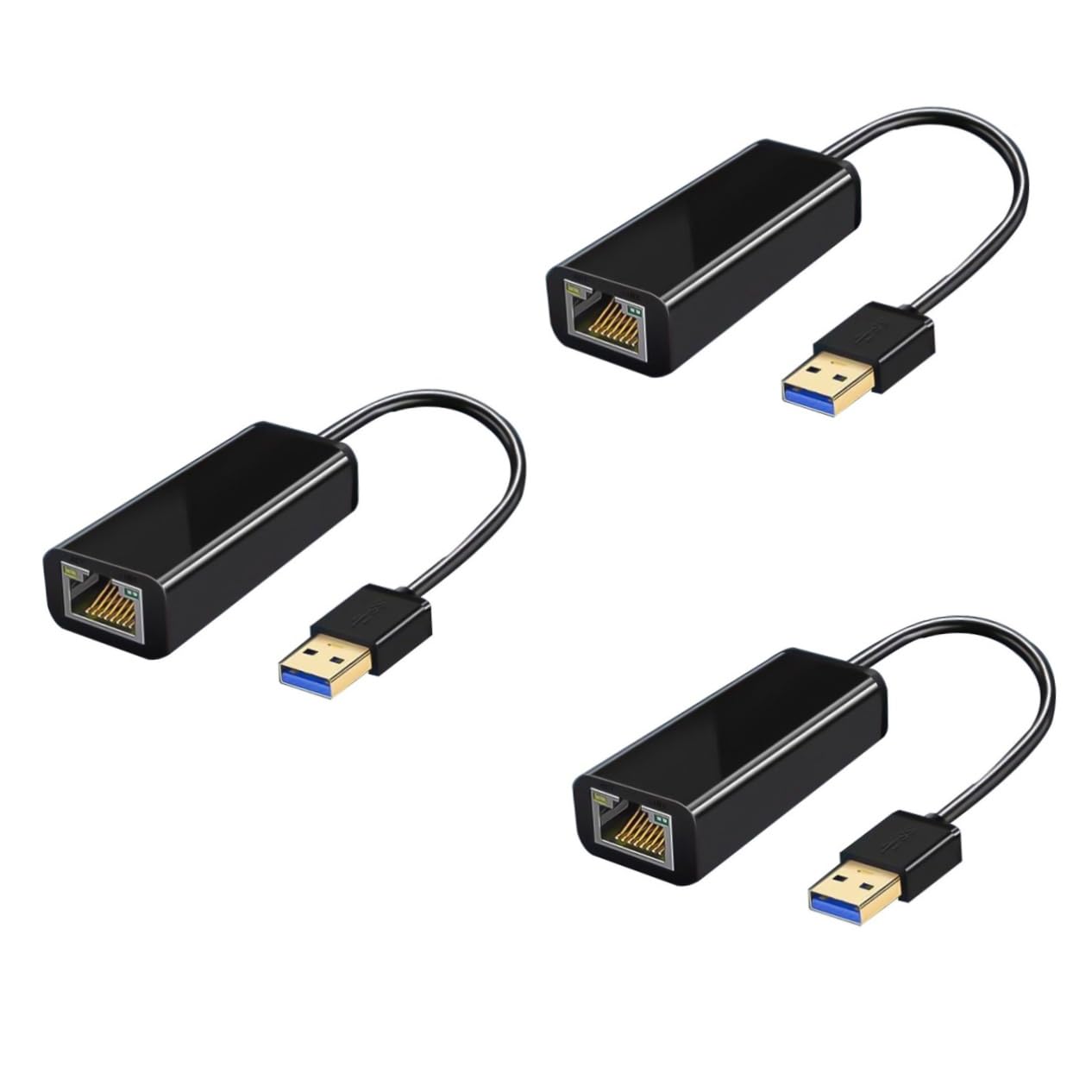 HEMOTON 3 Piezas Adaptador de Ethernet Adaptador ethernet USB Adaptador de Red USB ethernet convertidor de USB a LAN Adaptador USB Adaptador de Red Internet LAN Adaptador con Cable LAN