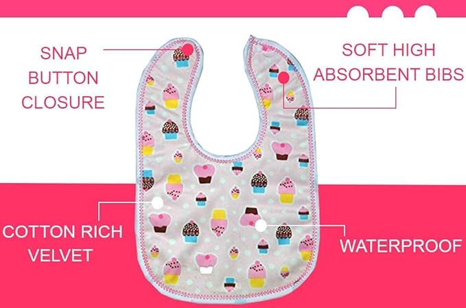 LooksGood Waterproof Baby Apron with Bib (Set Of 5) (5) 1
