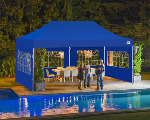 Image of ABCCANOPY Pop up Canopy Tent with Elegant Church Window 8X16,Royal Blue