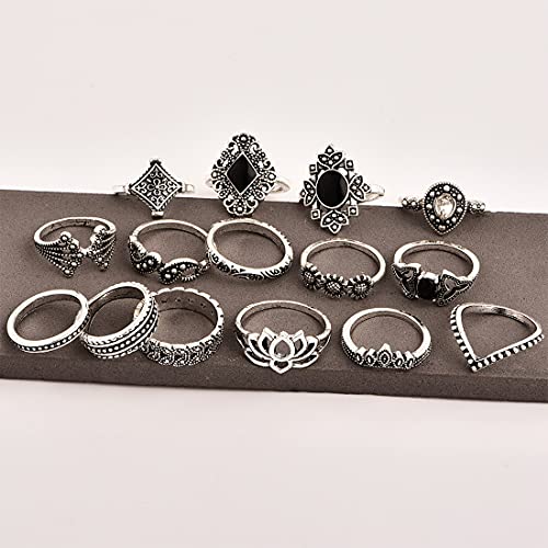 Silver Plated Rings Combo Set