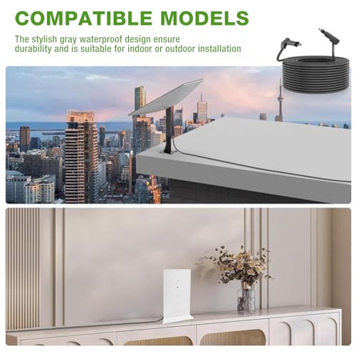 Câble satellite rectangulaire pour connexion internet stable au jardin