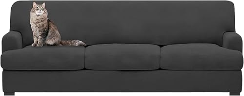 molasofa Fundas de sofá con cojín en T con 3 fundas de asiento individuales en forma de T para decoración del hogar, 4 piezas, elásticas, lavables,