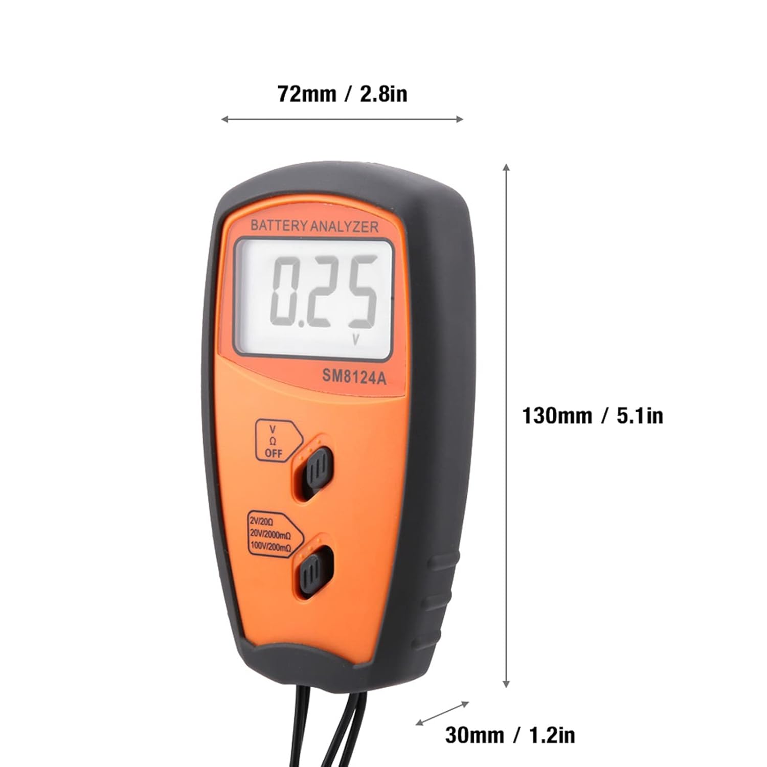 SM8124A Battery Tester LCD Display Voltmeter Digital Battery Voltage Tester for Electric Vehicles Internal Resistance Test Analyzer