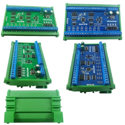 16DO 4DI 8AI RS485 Modbus RTU Analog Digital Current Voltage Collector Module PLC IO Expanding Board 4-20MA 0-10V 24 Channel (7AI-1VI with Box)