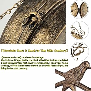 Retrorustwallclock20thcentury8nontickinglargeironantiquehangingclocksdoublesidedvintagetwofacesinnovativeclassicsilentquartzroundclockforofficebedroomlivingroomdecor Urban Country Home Decor Retro rust wall clock 20th century 8 non ticking large iron antique hanging clocks double sided vintage two faces innovative classic silent quartz round clock for office bedroom living room decor urban country home decor