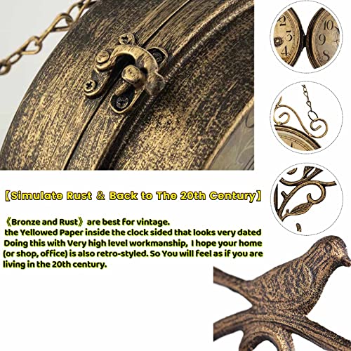 Retrorustwallclock20thcentury8nontickinglargeironantiquehangingclocksdoublesidedvintagetwofacesinnovativeclassicsilentquartzroundclockforofficebedroomlivingroomdecor Urban Country Home Decor Retro rust wall clock 20th century 8 non ticking large iron antique hanging clocks double sided vintage two faces innovative classic silent quartz round clock for office bedroom living room decor urban country home decor