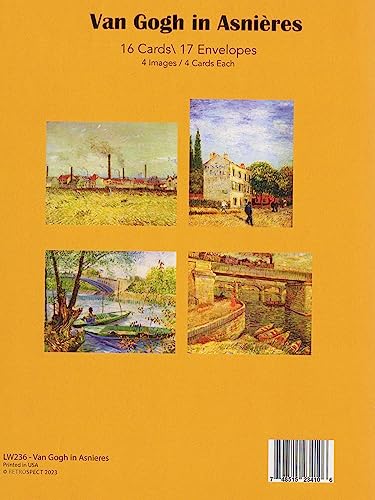 Image of Van Gogh in Asnieres Note Card Set of 16 Blank Note Cards with Envelopes