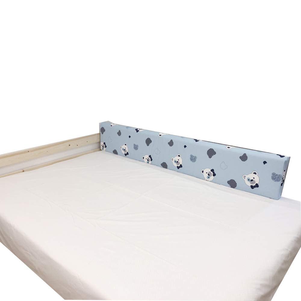Paracolpi per sponda Letto, 1 Confezione, in Memory Foam Lavabile, per sponda Letto, Morbida per Bambini, Grigio, 200 cm*30 cm