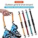 Erhigher 4 Pcs Ski Carrier Straps, Wear Resistant Strong Load-Bearing Long Lasting Snowboard Strap Shoulder Sling Leash Ice Skates Winter Sport Accessories Red