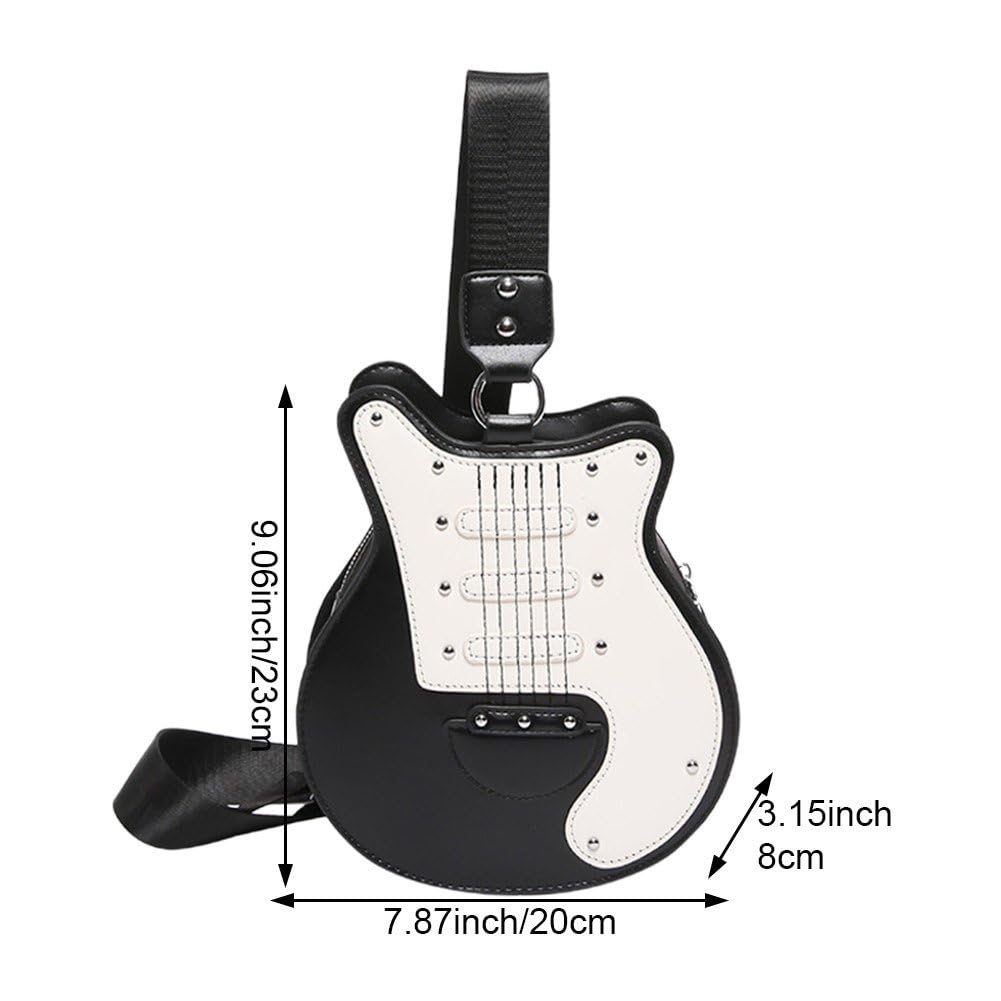 Amazon.co.jp: Puレザーバッグ ギター型 ミュージックガール ミニ