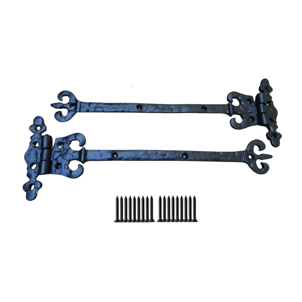 Pair Of 12" Coronet Hinges Black Antique By Ironmongery World 5057067950910