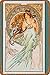 Muroanmi Vintage Look Reproduction Music & Poetry French Nouveau Alphonse Mucha Vintage Advertisement Art Print Retro Tin Plaque Poster 8X12Inch