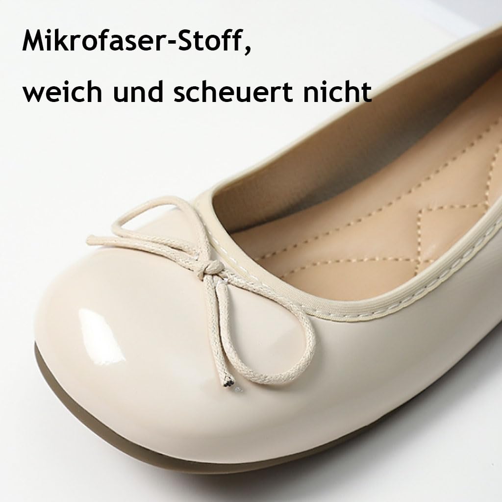 Ballerine da Donna Scarpe comode in Vernice, Classiche Slippers Piatte da Donna con Fiocco, Eleganti Ballerine per Tutti i Giorni, Ufficio e Cerimonie, Antiscivolo e Traspiranti