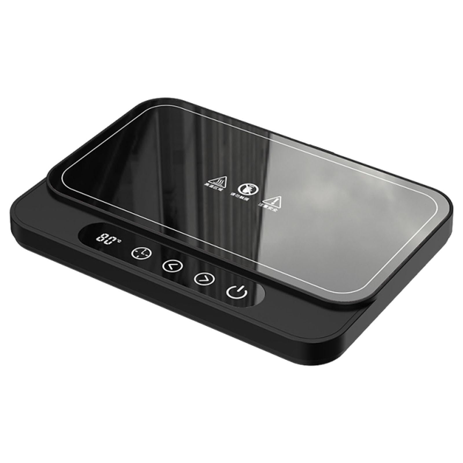 Chauffe Tasse Bureau, 50 W Chauffe-Tasse à Café, Réchauffe Tasse à 9 Réglages de Température avec Affichage, Arrêt Automatique 8 Heures, Réchauffeur de Café électrique pour Thé, Chocolat Chaud, Noir